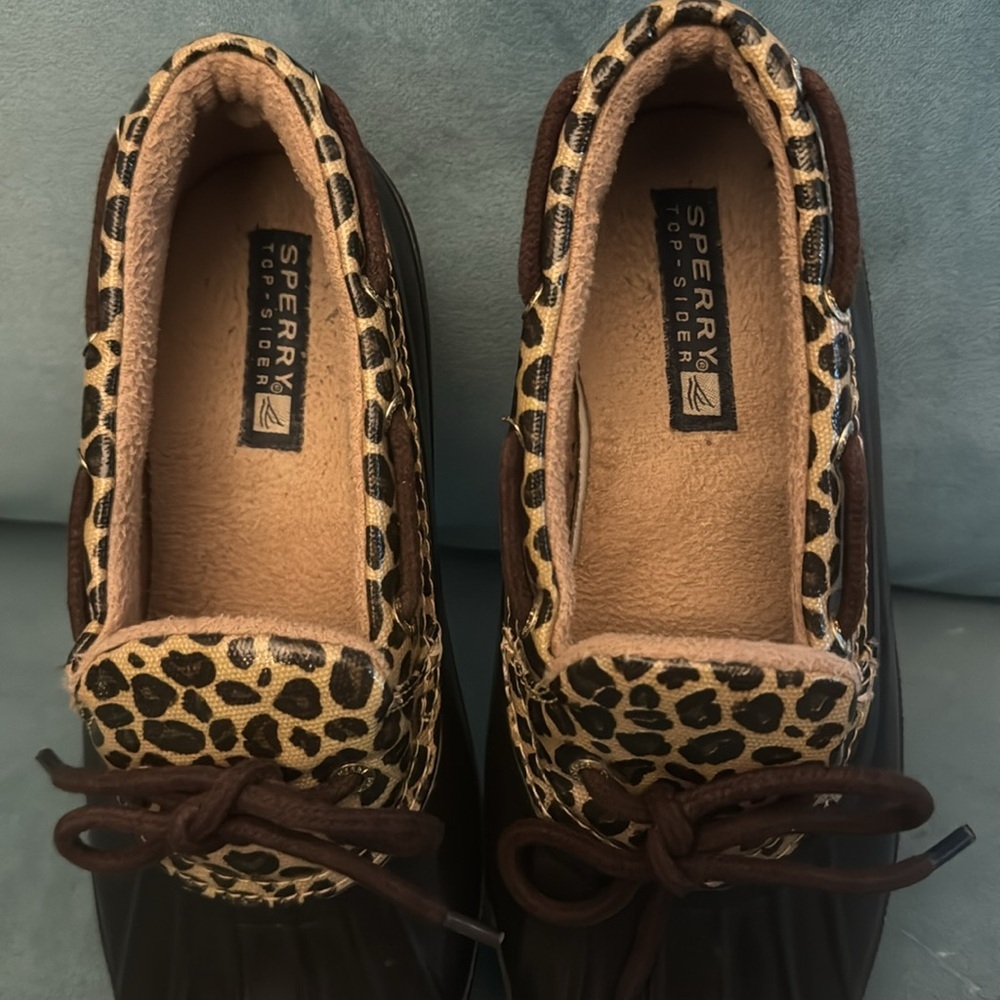Sperry Cormorant Leopard Print Slip On Duck Boots… - image 5
